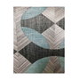 Conceptum Alfombra de Algodón 160 x 230 cm Azul, Gris y Negro